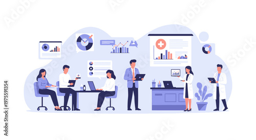 Medical Team Collaboration in Hospital Office