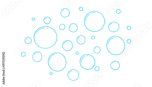 An ethereal arrangement of glistening bubbles floats gracefully, creating a sense of playful lightness.