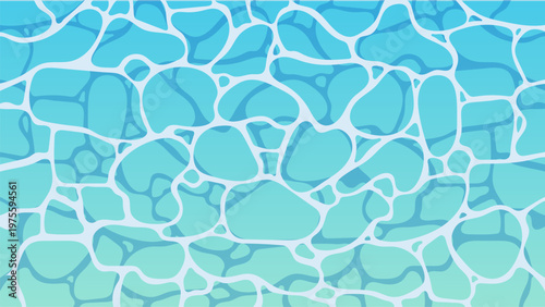 水面のイラスト　青い海　プール　透明感