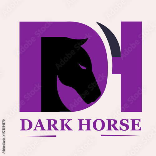 Dark Horse Typography T-Shirt Design with Vintage Bold Illustration
