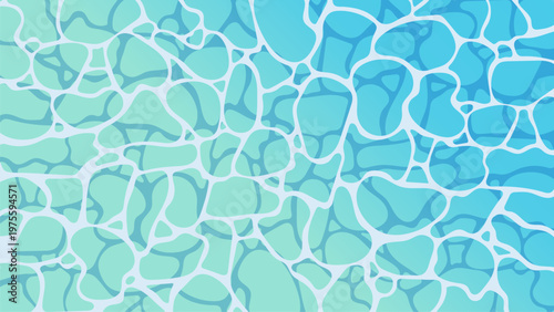 水面のイラスト　青い海　プール　透明感