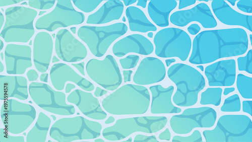 水面のイラスト　青い海　プール　透明感