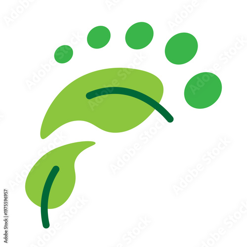 Carbon Footprint Vector Flat Icon Design