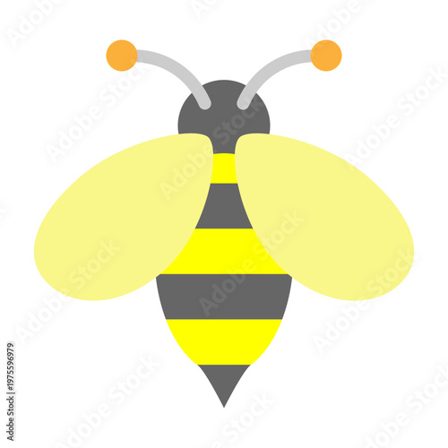 Bee Vector Flat Icon Design