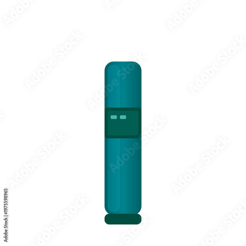 Hair Straightener Flat Iron Teal Vector Art