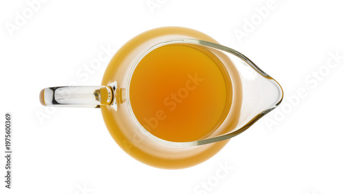 Foto Clear glass pitcher with amber liquid, isolated on transparent background