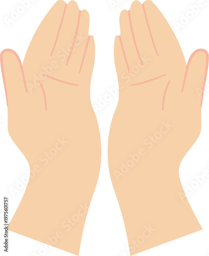 Religious Praying Hands Close Up Minimal Style