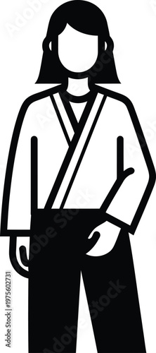 Martial Arts Woman Icon