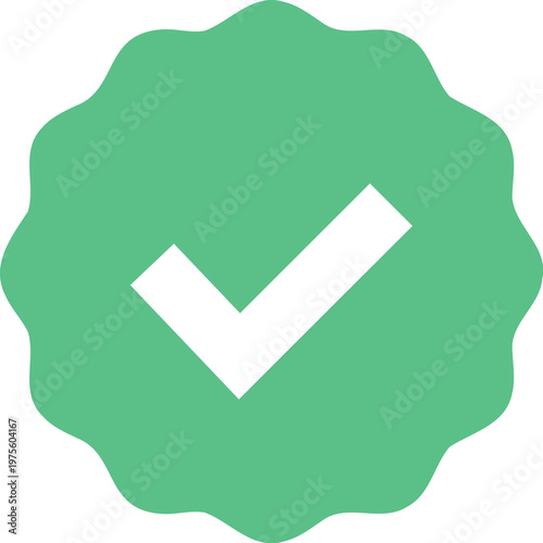 フラットなでこぼこしたチェックマーク