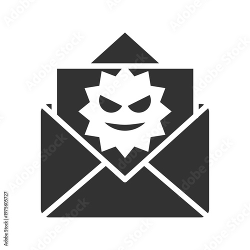 メールウイルス感染アイコン｜マルウェア・警告・セキュリティリスク