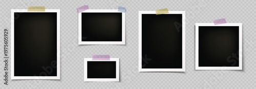 Photo frame collage template vector album mockup