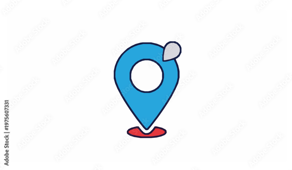 Obraz premium Destination location pin and map marker vector icon