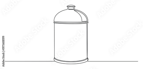 Single continuous line drawing of a modern sports water bottle perfect for fitness content, health brand promotions, or active lifestyle graphic designs.