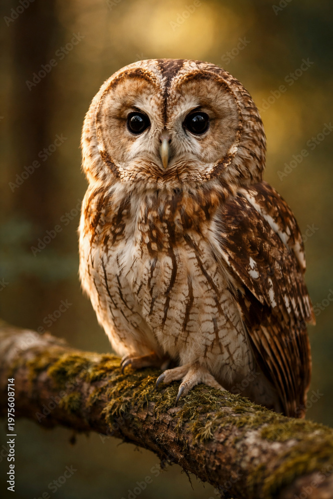 Fototapeta premium great horned owl on a branch
