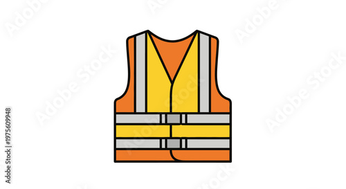 High Visibility Orange Safety Vest with Reflective Stripes for Job Site Protection