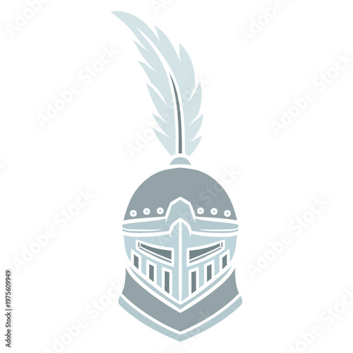 Knight Helmet With Feather Icon