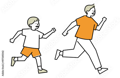 仲良く遊ぶ兄弟