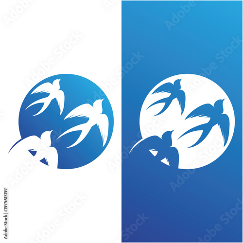 swallow logo vector icon illustration design.