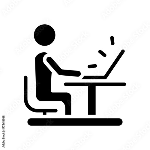 Author on internet job icon