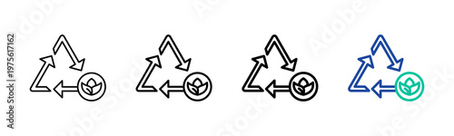 Upcycling Icon Collection Different Style Outline