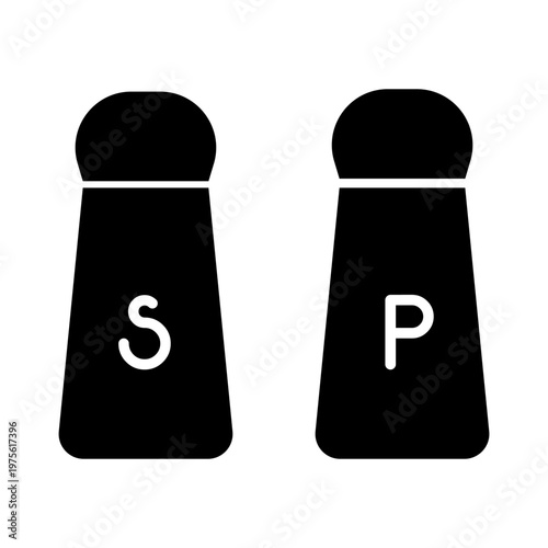 Salt and pepper shakers icon vector set. Salt and pepper illustration sign collection. condiments wem logo design. spice symbol.