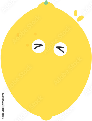 레몬 캐릭터 일러스트