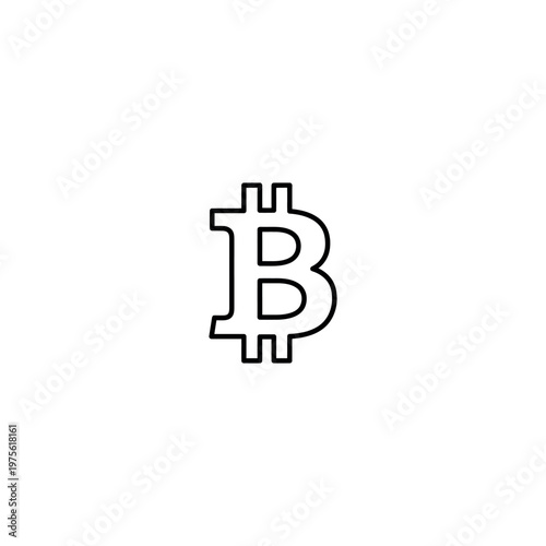 Bitcoin cryptocurrency logo symbol icon.