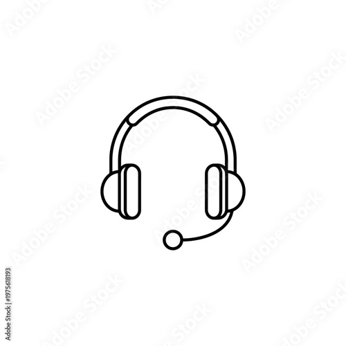 Headset with microphone and earphones.