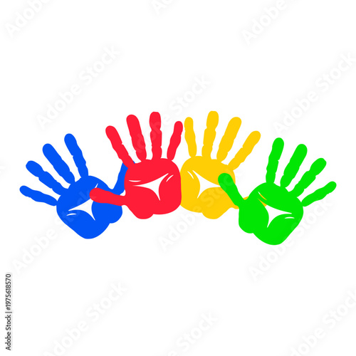 Colorful Handprints Icon