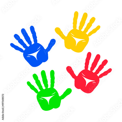 Colorful Handprints Icon