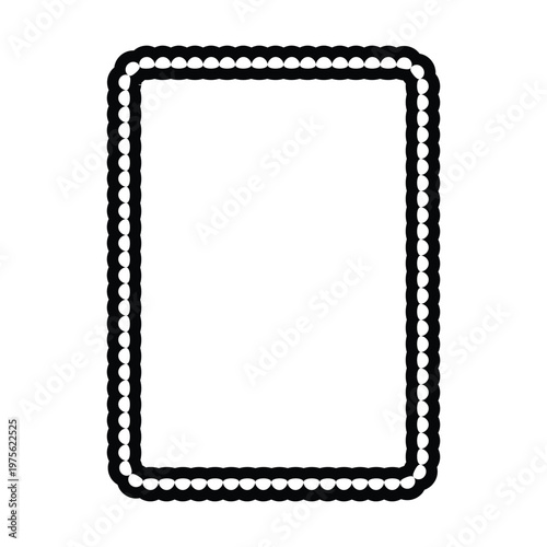 Decorative rope braid border frame vector illustration collection minimal black braided edge rectangle rounded frame for label card design