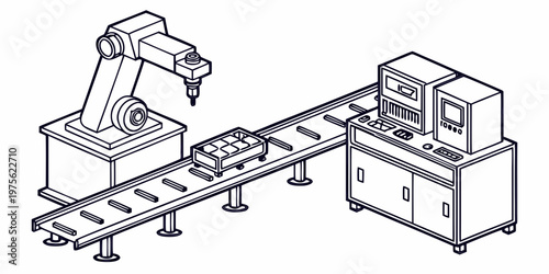 A detailed illustration of a mechanical assembly with multiple components