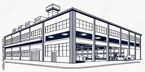 Classical greek temple with doric columns and pediment