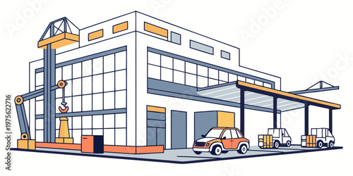 An old-fashioned fire station with a classic red brick facade and large garage doors.