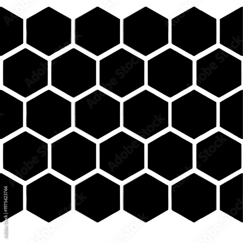 Striking honeycomb hexagon pattern with clean geometric precision and seamless repetition. This modern abstract design evokes beehive structures, combining natural inspiration with futuristic style. P