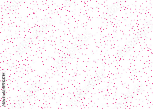 Scattered pink dots and streaks on white background with background abstract minimalist scattered