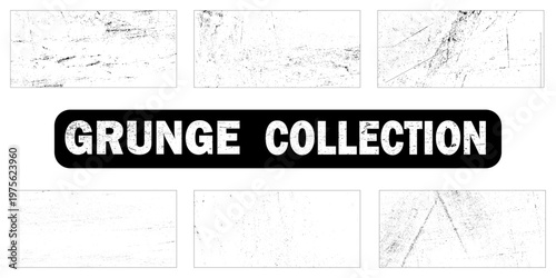 Abstract Grunge Background Texture Set for graphic designer .simply place illustration over any Object. Collection of grunge texture. Abstract in black and white design.