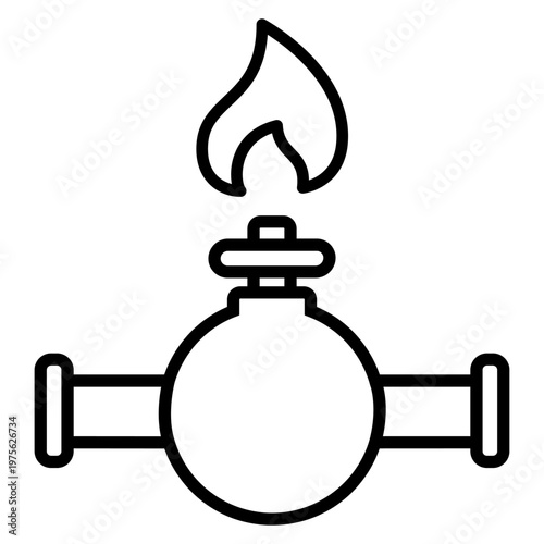 Natural gas icon vector. Propane Illustration sign. Gas supply symbol. Gas logo.