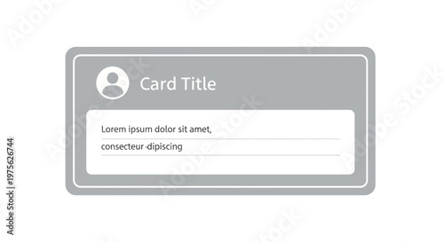 Blank Business Card Template with Placeholder Text and Icon
