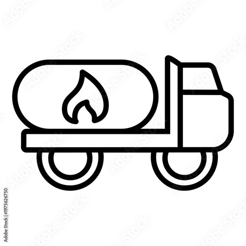 Natural gas icon vector. Propane Illustration sign. Gas supply symbol. Gas logo.