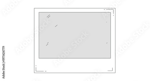 Blank Instant Photo Frame with Copy Space, Retro Polaroid Style