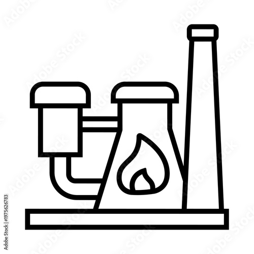 Natural gas icon vector. Propane Illustration sign. Gas supply symbol. Gas logo.