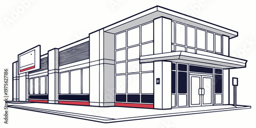 Historic two-story brick building with large windows and architectural details