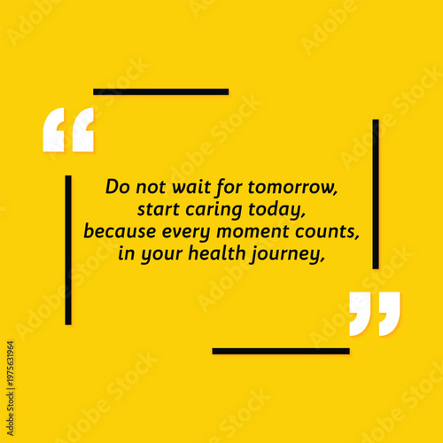 Motivational Quote regarding obesity, Vector illustration