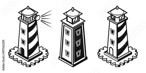 Three medieval suits of armor standing in a row