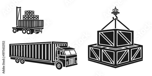 A black and white illustration of a vintage steam locomotive and a water tower.