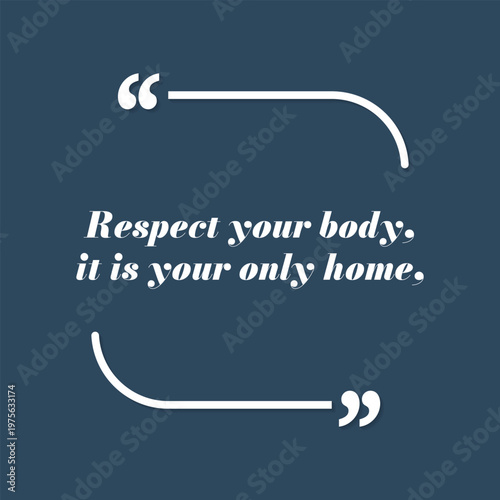 Motivational Quote regarding obesity, Vector illustration