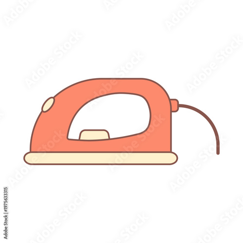 Minimalist laundry iron vector illustration