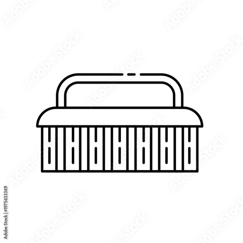 Minimalist cleaning scrub brush icon