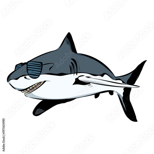 Hai mit Sonnenbrille